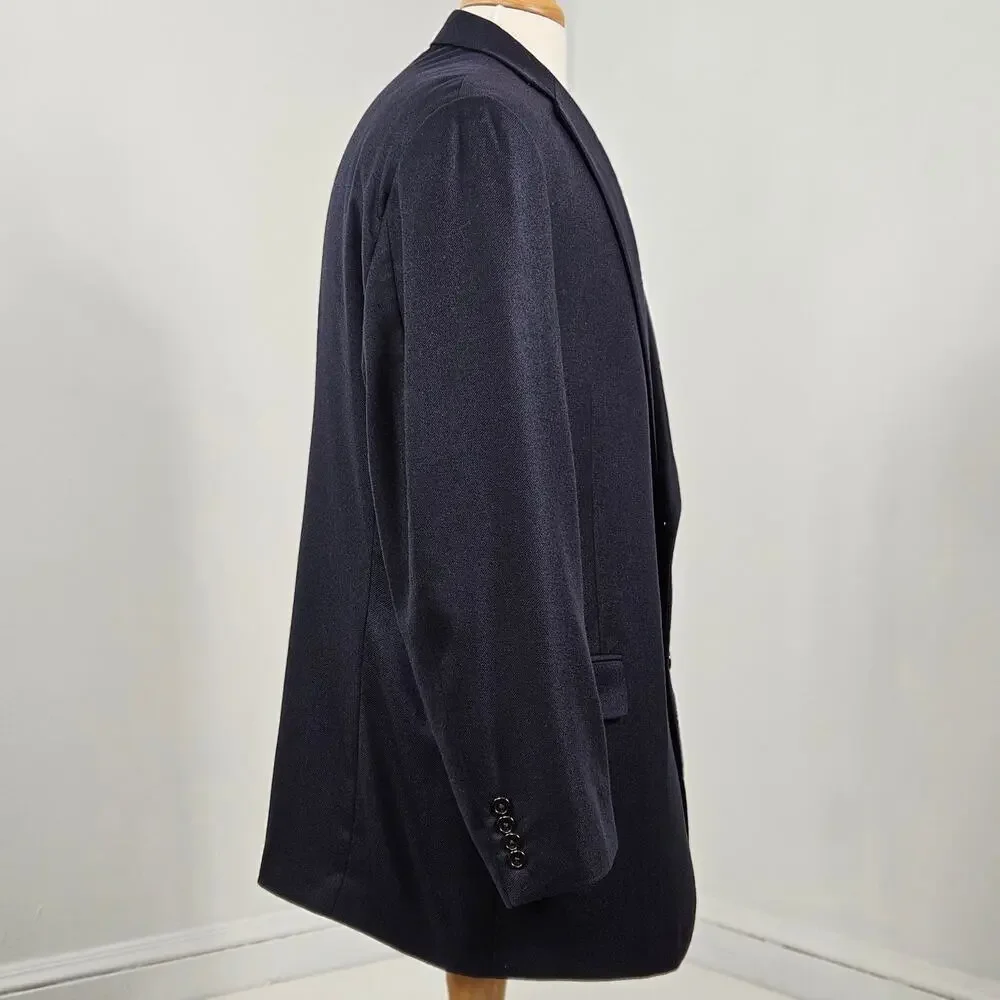 Hart Schaffner Marx Loro Piana Cashmere Blue Suit Jacket | Minor Flaw | Men's 46